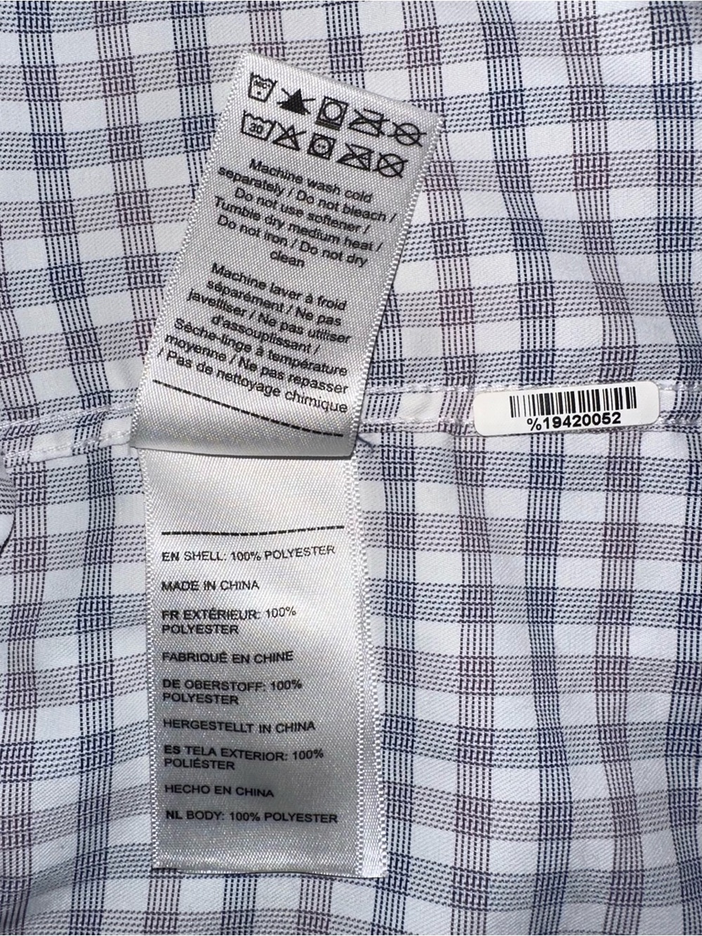 UNTUCKit Duras Slim Fit Button Down Shirt Plaid Men's Small Performance - Picture 5 of 6
